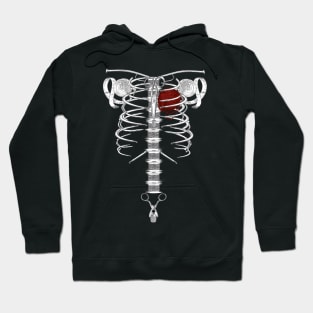 crafter's skeleton with heart Hoodie